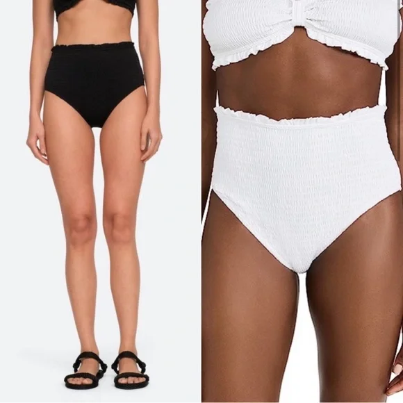 NWT SEA Bobby Smocked Bikini Bottom High-Waisted Black
Stretchy bottom only S - Picture 2 of 9